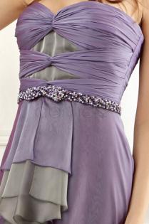 Chiffon ärmelloses hoch niedriges Ballkleid - Dameo. de