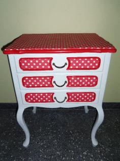 Kommode / Beistelltisch Chippendale-Style Vintage retro shabby