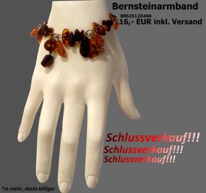 Armband aus baltischem Bernstein mit Silber