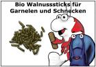 100g Bio Walnusssticks Futter für Garnelen Krebse und Schnecken