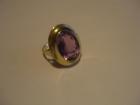 Damen Ring 585 Gelb Gold massiv Amethyst