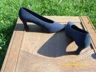 Pumps Gr 37 dunkelblau Wildleder