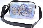 Ugendtasche Schultasche College Tasche Umhängetasche Motiv TM216 Zwei Katzen