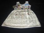 Weißes besticktes Kinder Kleid oekologischer Pima Cotton