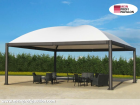Pavillon 6x6 Überdachung Pagodenzelt Pvc Terrassendach Pergola Terrasse Restaura