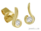 Brillante Geschenke Diamantschmuck Ohrschmuck Solitaire Ohrringe Diamanten