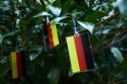 Solar-Lichterkette mit 20 beleuchteten Mini-Deutschland-Flaggen zum Aktionspreis