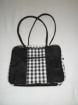Neu Henkeltasche Rucksack in schwarz weiss Textil