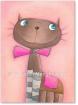 Kinderzimmer Bild - Motiv Candy Cat - Geschenk zur Taufe Geburtstag
