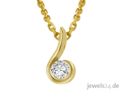 Brillante Geschenke Diamantschmuck Halskette mit Solitaire Anhänger Collier